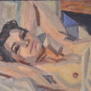 ANNE ALLONGEE LES BRAS DERRIERE LA TETE