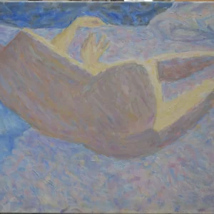 NU -ANNE DE DOS COUCHEE SUR LE COTE