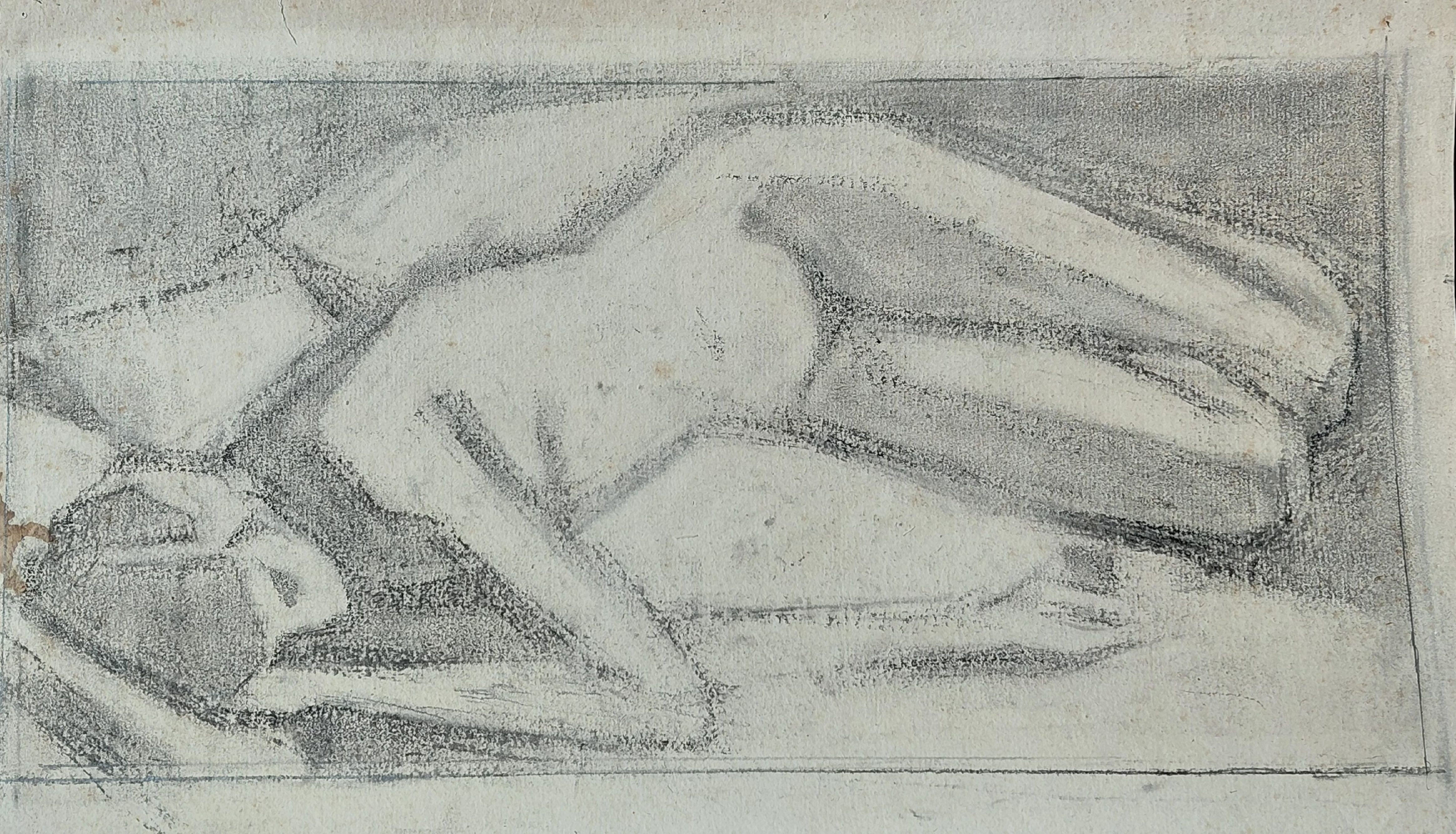 LANA COUCHEE, COUSSIN ROUGE (ESQUISSE)